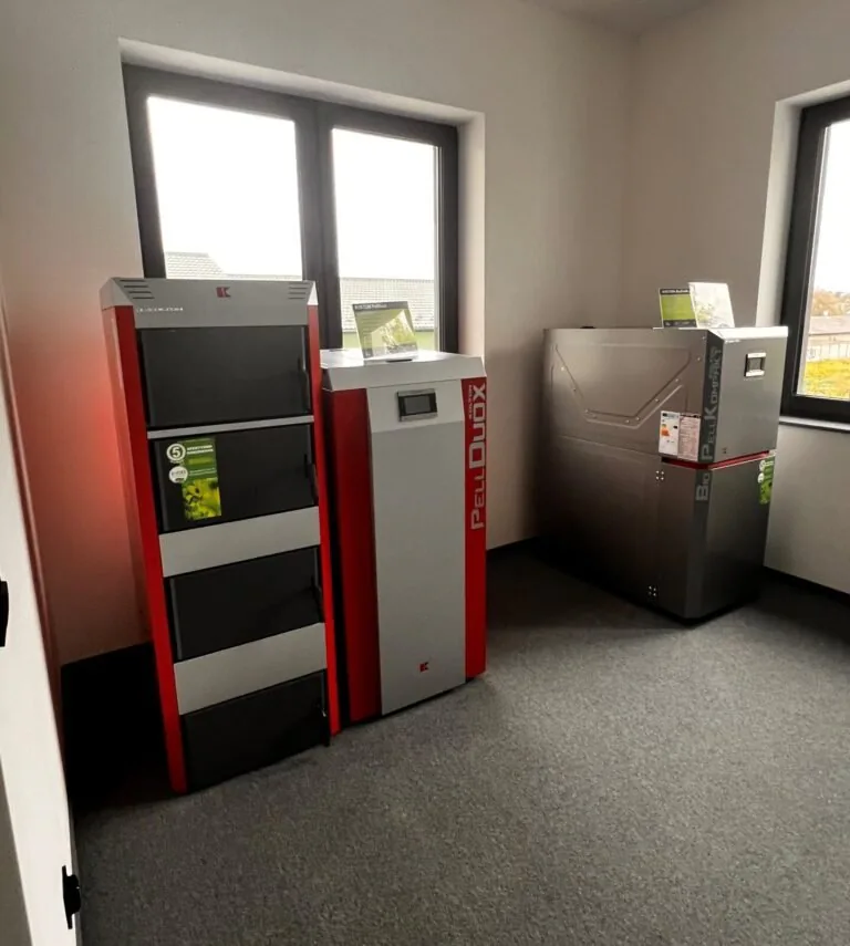 Pellet boilers on display
